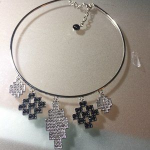 karl lagerfeld diamond blast collar necklace